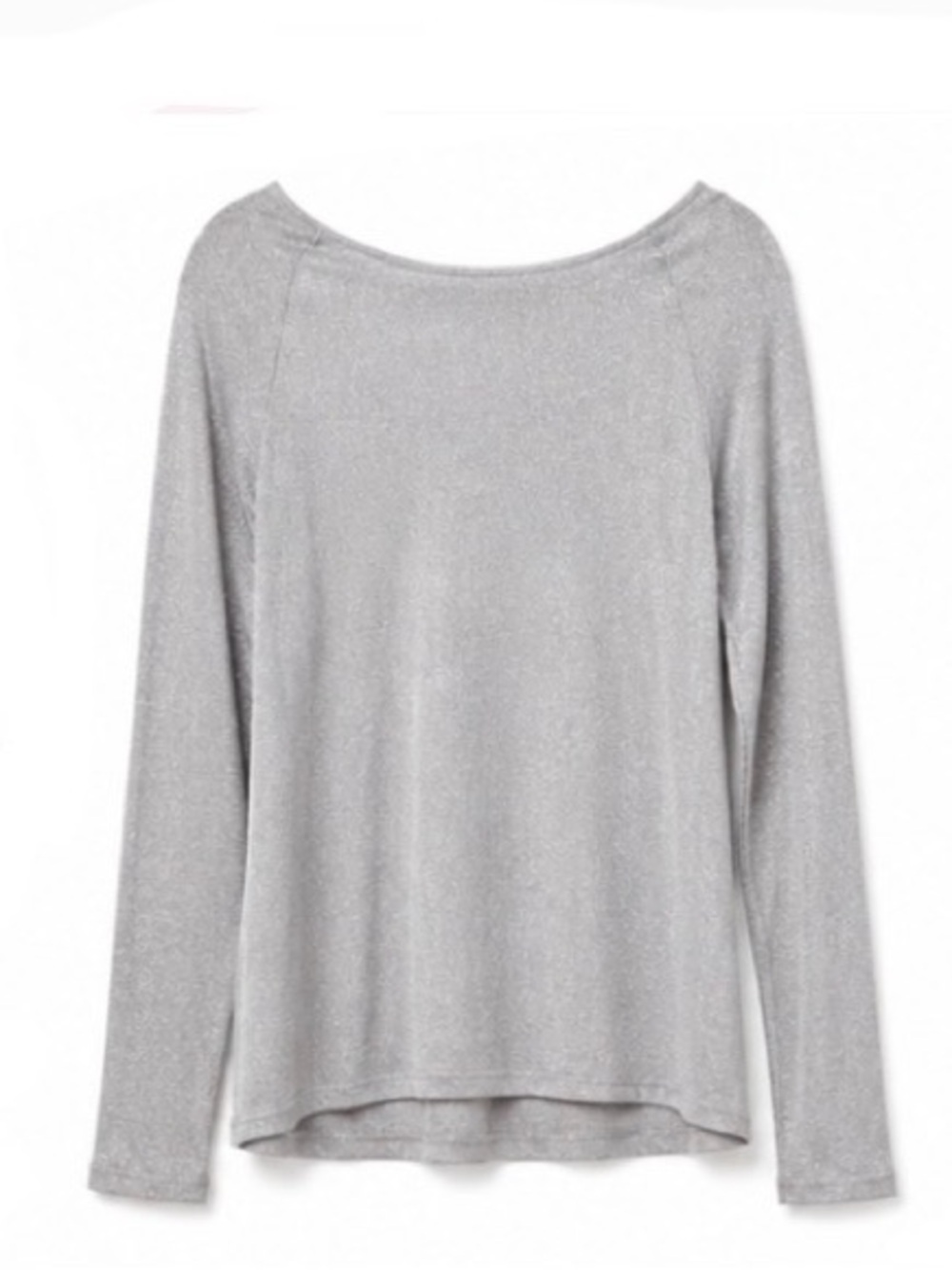 Express Long Sleeve Top in Light Shimmery Gray